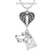 Personalized German Wirehaired Pointer Angel Necklace