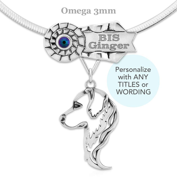 Personalized Best In Show Golden Retriever Necklace,  DEX Jewelry