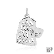 Goldendoodle Pendant Necklace in Sterling Silver