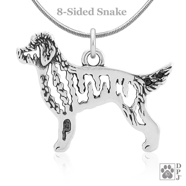 Goldendoodle Necklace Jewelry in Sterling Silver