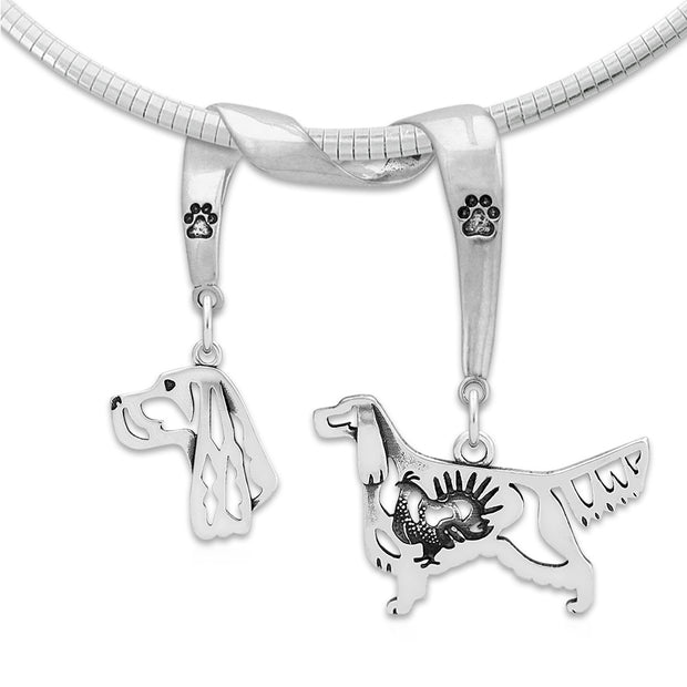 Gordon Setter Luxury Necklace in Sterling Silver