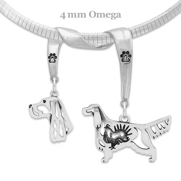 Gordon Setter Luxury Necklace in Sterling Silver