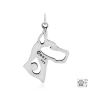Great Dane Pendant Necklace in Sterling Silver