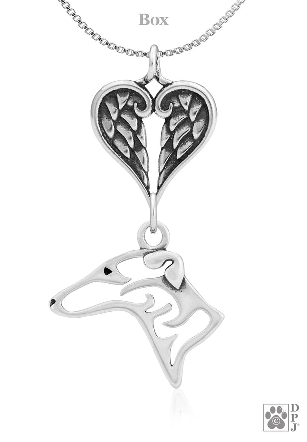 Greyhound Angel Necklace, Personalized Sympathy Gifts