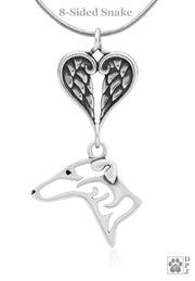 Greyhound Angel Necklace, Personalized Sympathy Gifts