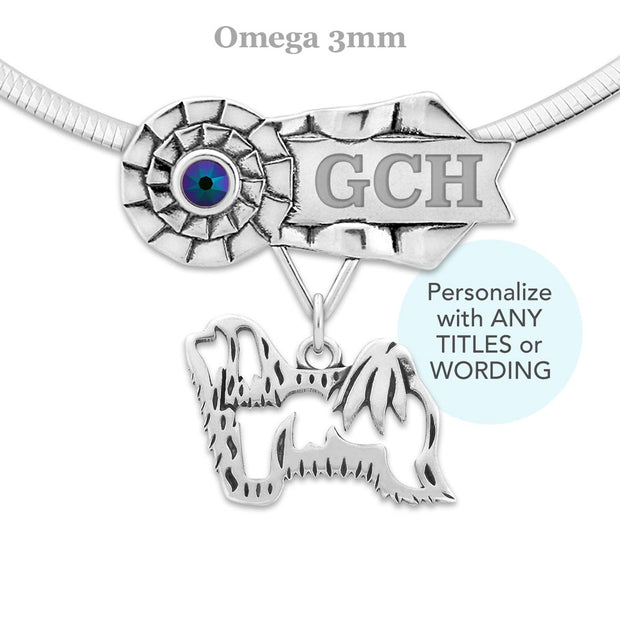 Custom Havanese Rosette Necklace, Grand Champion Jewelry