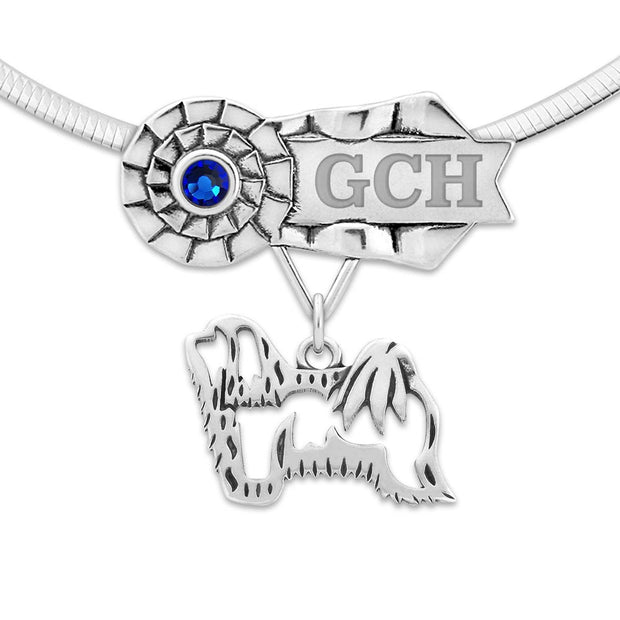 Custom Havanese Rosette Necklace, Grand Champion Jewelry