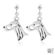 Sterling Silver Irish Setter Earrings