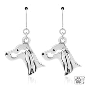 Sterling Silver Irish Setter Earrings