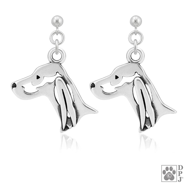 Sterling Silver Irish Setter Earrings