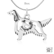 Irish Setter Necklace Jewelry in Sterling Silver
