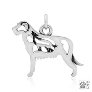 Irish Wolfhound Necklace Jewelry in Sterling Silver