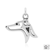 Italian Greyhound Pendant Necklace in Sterling Silver
