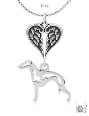 Italian Greyhound Angel Pendant, Custom Memorial Keepsakes