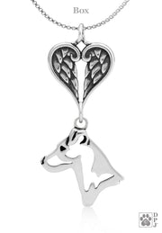 Jack Russell Terrier Angel Necklace, Dog Sympathy Gifts