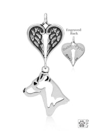 Jack Russell Terrier Angel Necklace, Dog Sympathy Gifts