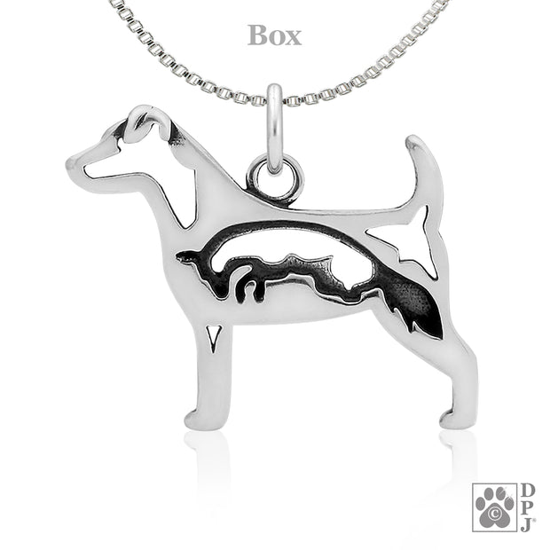 Sterling Silver Parson Russell Terrier Necklace Jewelry
