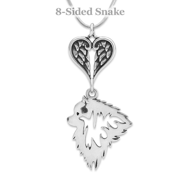 Personalized Keeshond Angel Necklace