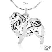 Keeshond Necklace Jewelry in Sterling Silver