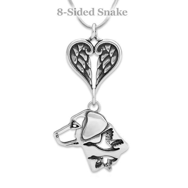 Personalized Labrador Retriever Angel Necklace