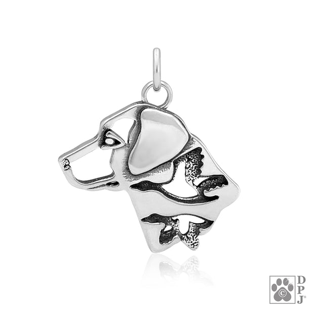 Labrador Retriever Pendant Necklace in Sterling Silver