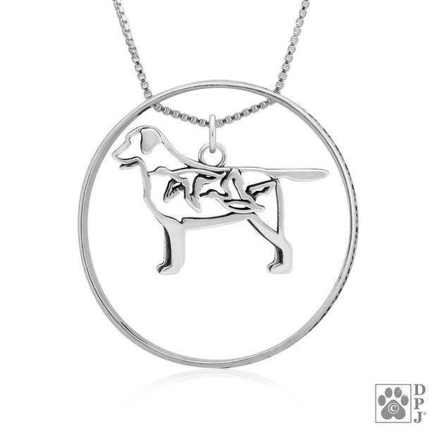 Labrador Retriever Necklace w/Paw Print Enhancer, Body