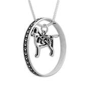 Labrador Retriever Necklace w/Paw Print Enhancer, Body