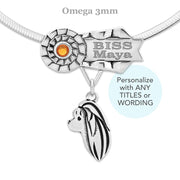 Sterling Silver Maltese Best In Show Necklace, Personalized OTCH Jewelry