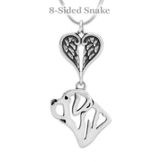 Mastiff Angel Necklace, Personalized Sterling Silver Sympathy Gifts