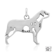 Mastiff Necklace Jewelry in Sterling Silver, Castle