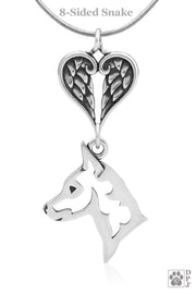 Miniature Pinscher Angel Necklace, Dog Sympathy Gifts