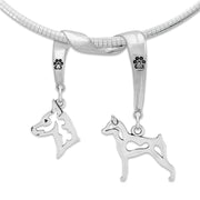 Miniature Pinscher Luxury Necklace in Sterling Silver