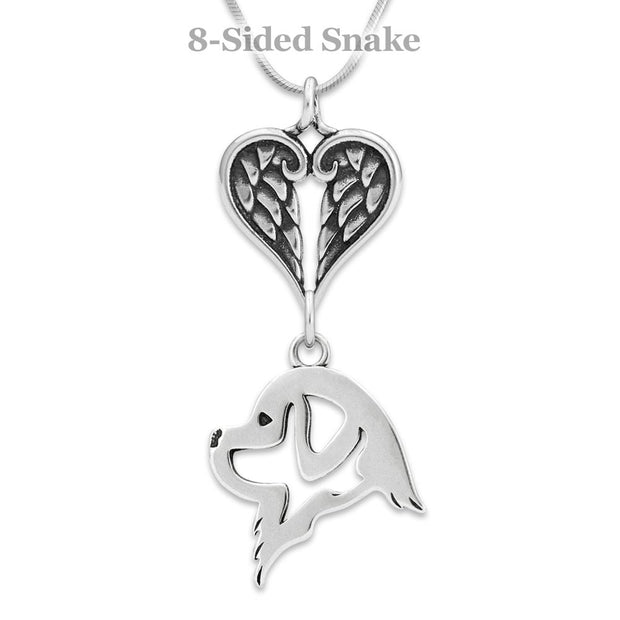 Personalized Newfoundland Angel Necklace