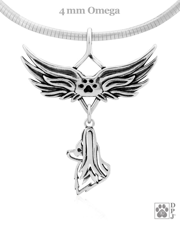 Papillon Memorial Necklace, Angel Wing Jewelry