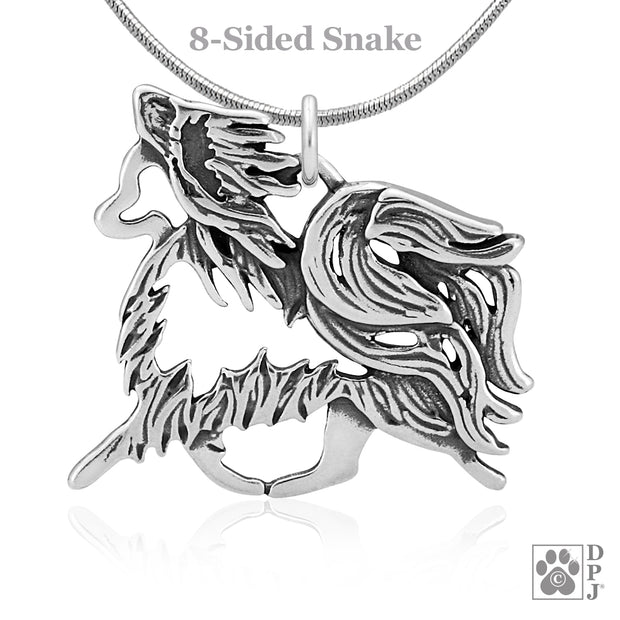 Papillon necklace sterling silver dog breeds pendant w