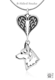 Pembroke Welsh Corgi Angel Necklace, Dog Sympathy Gifts