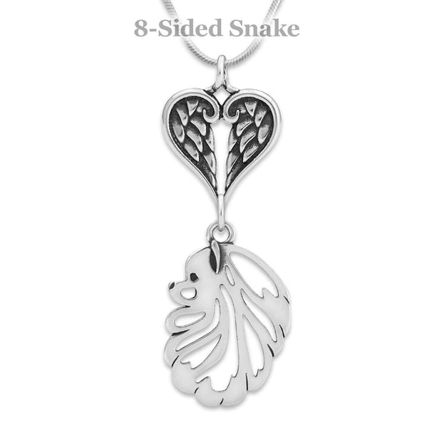 Personalized Pomeranian Angel Necklace