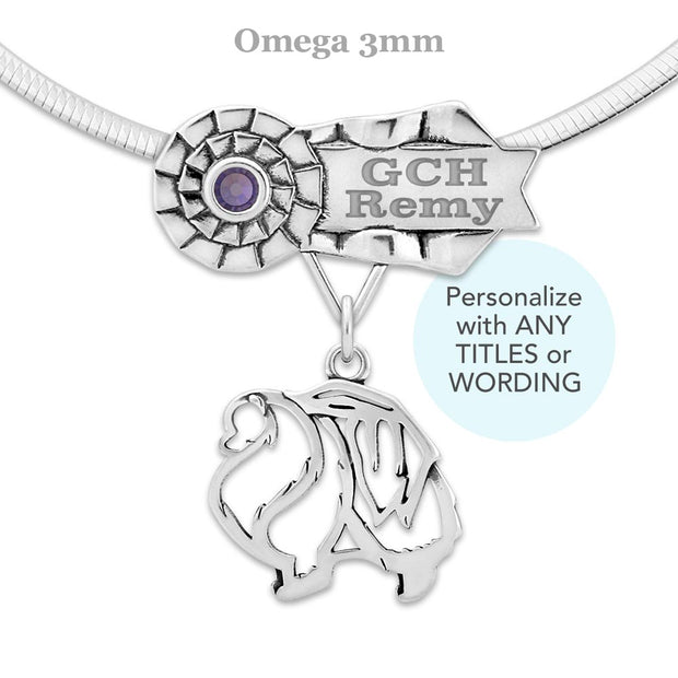 Best In Show Pomeranian Necklace, Dog Show Grand Champion Jewelry