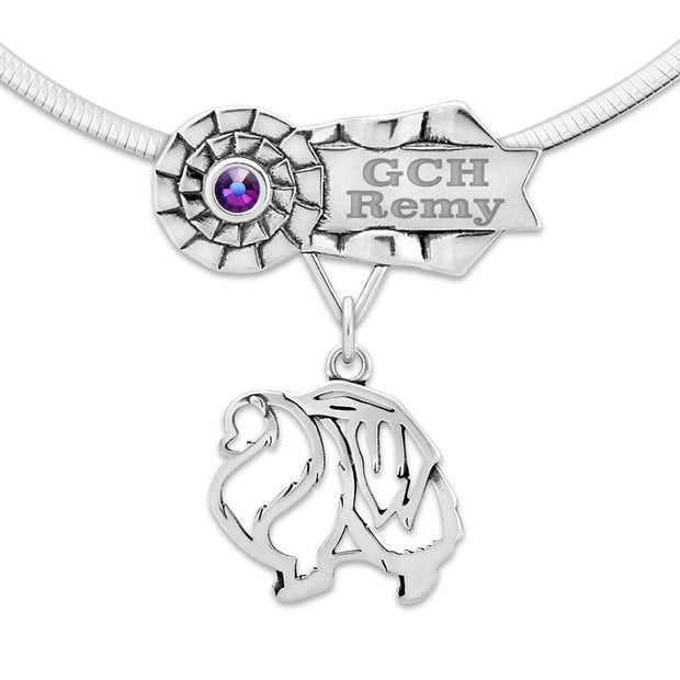 Best In Show Pomeranian Necklace, Dog Show Grand Champion Jewelry
