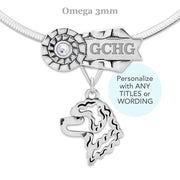Portuguese Water Dog Best In Show Necklace, Custom TDX Dog Title Jewelry