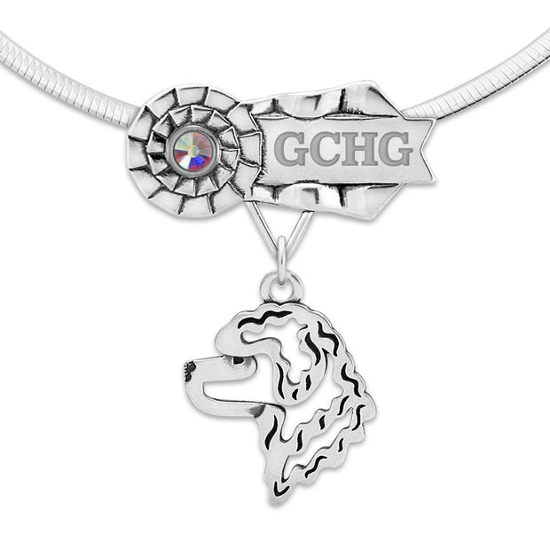 Portuguese Water Dog Best In Show Necklace, Custom TDX Dog Title Jewelry