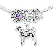 Best In Show Portuguese Water Dog Necklace, Personalized Grand Champion Jewelry