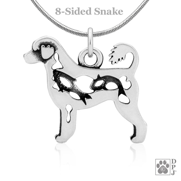 Portuguese Water Dog Necklace Jewelry in Sterling Silver