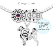 Personalized Portuguese Water Dog GCH Ribbon Pendant, NOC Jewelry