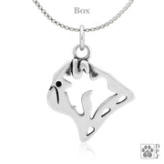 Pug Pendant Necklace in Sterling Silver