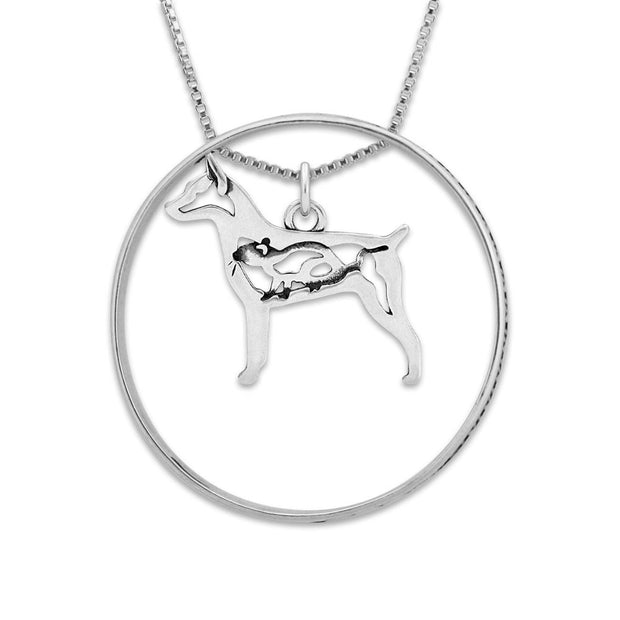 Rat Terrier Necklace w/Paw Print Enhancer, Body