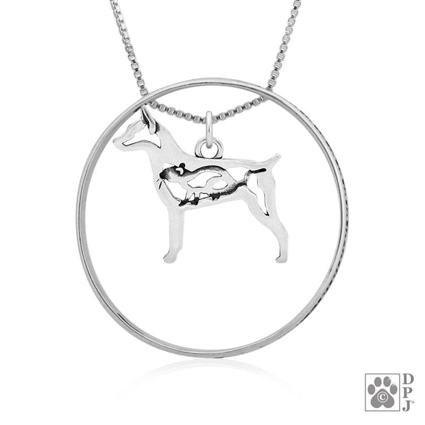 Rat Terrier Necklace w/Paw Print Enhancer, Body