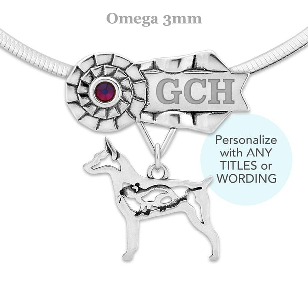 Best In Show Rat Terrier Necklace, Dog Show Grand Champion Jewelry