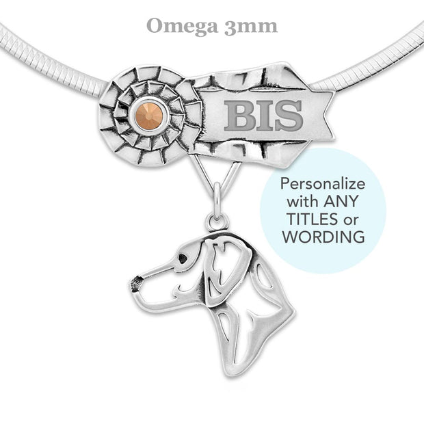 Rhodesian Ridgeback Best In Show Necklace, Personalized LCX Jewelry