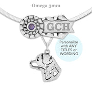Rottweiler Best In Show Necklace, Custom Grand Champion Ribbon Jewelry
